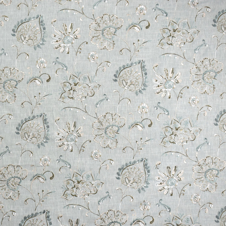 S1954 Aquarius by Greenhouse Designer Fabric 58% Cotton, 42% Polyester With 100% Rayon Embroidery India 9,000 double rubs </p><p>Repeat: 25.25" H, 12.25" V 54" - Swanky Fabrics -