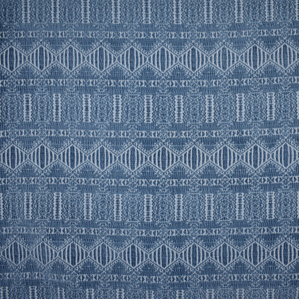 S2496 Indigo by Greenhouse Designer Fabric S31: Venice Luxe Vivids 60% Cotton, 40% Polyester China 39,000 double rubs </p><p>Repeat: 3.375" H, 11" V 54" - Swanky Fabrics -