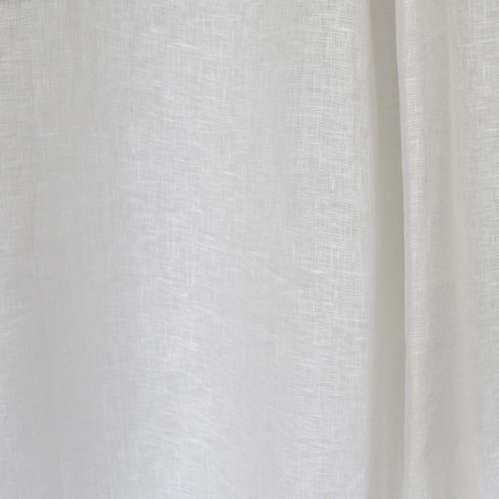 S2601 Winter White by Greenhouse Designer Fabric 100% Linen INDIA Drapery </p><p>Repeat: None 54" - Swanky Fabrics -
