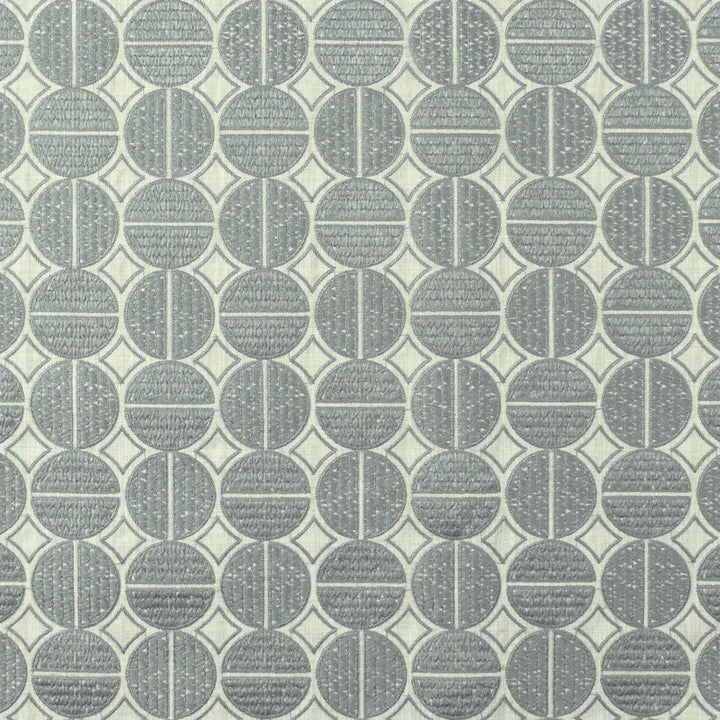S2642 Pewter by Greenhouse Designer Fabric S34: Statement Embroideries 100% Polyester With 100% Viscose Embroidery India 9,000 double rubs </p><p>Repeat: 6.5" H, 6.5" V 52" - Swanky Fabrics -