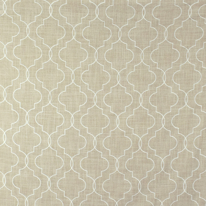 S2654 Oyster by Greenhouse Designer Fabric S34: Statement Embroideries 100% Polyester With 100% Viscose Embroidery India 9,000 double rubs </p><p>Repeat: 6.5" H, 6.5" V 52" - Swanky Fabrics -