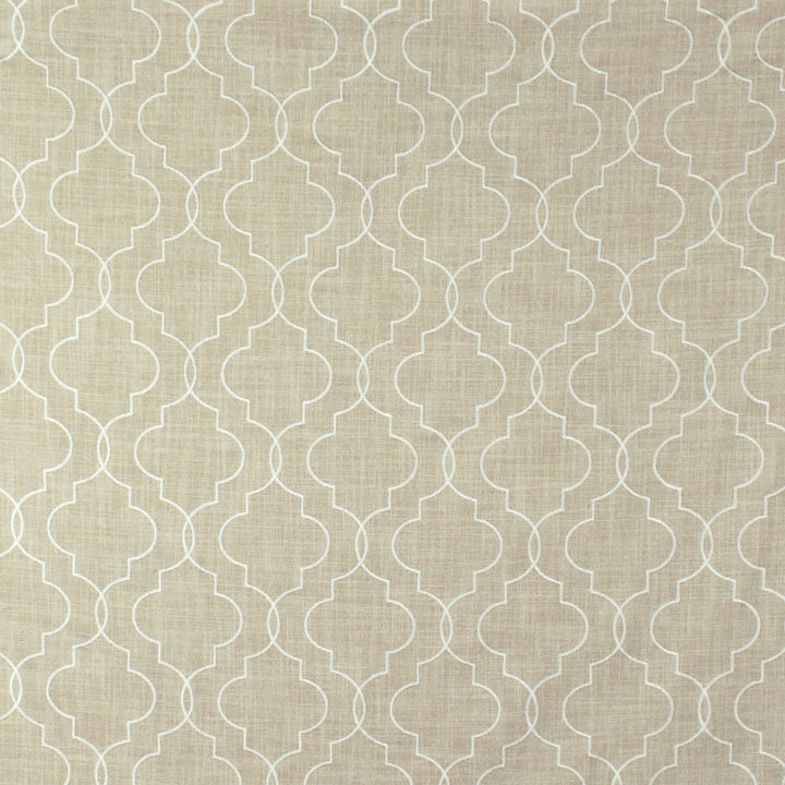 S2654 Oyster by Greenhouse Designer Fabric 100% Polyester With 100% Viscose Embroidery INDIA 9,000 </p><p>Repeat: 6.5" H, 6.5" V 52" - Swanky Fabrics -