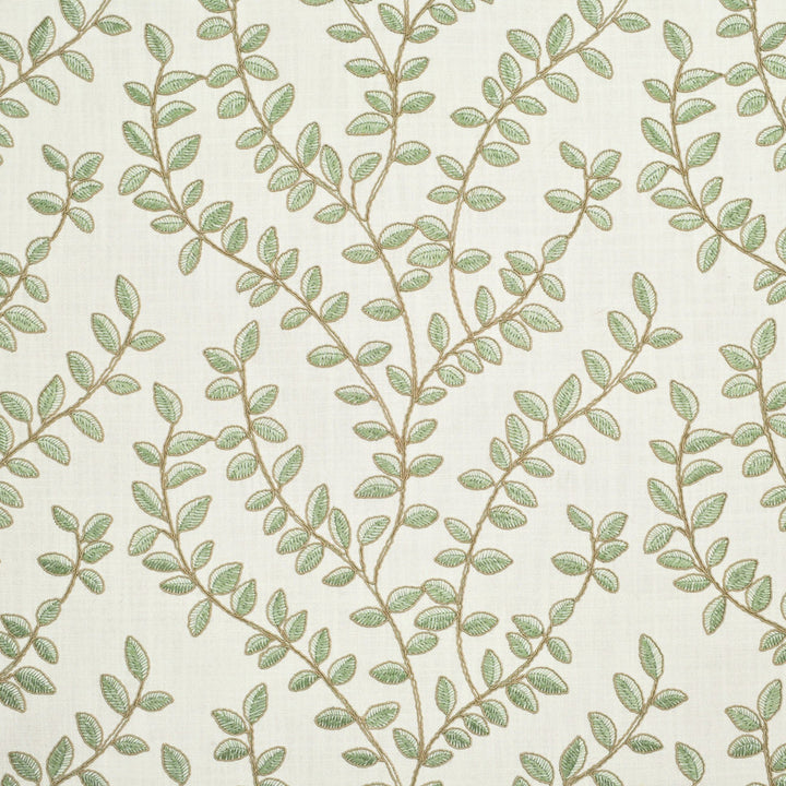 S2672 Green Tea by Greenhouse Designer Fabric 100% Polyester With 100% Polyester Embroidery India 9,000 </p><p>Repeat: 13" H, 9.5" V 52' - Swanky Fabrics -