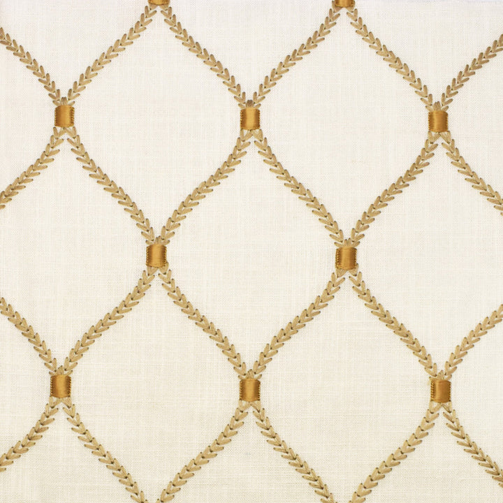 S2677 Gilded by Greenhouse Designer Fabric 70% Rayon, 30% Linen W/ 100% Rayon Embroidery INDIA 9,000 </p><p>Repeat: 4.25" H, 6.25" V 52" - Swanky Fabrics -