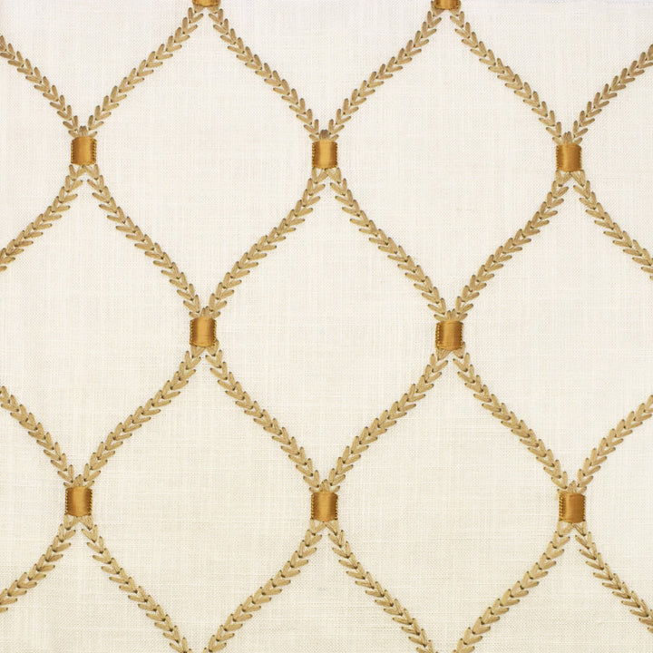 S2677 Gilded by Greenhouse Designer Fabric 70% Rayon, 30% Linen W/ 100% Rayon Embroidery India 9,000 double rubs </p><p>Repeat: 4.25" H, 6.25" V 52" - Swanky Fabrics -