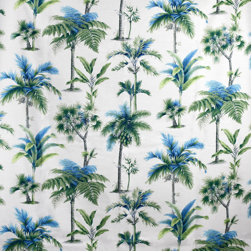 S2693 Caribbean Blue by Greenhouse Designer Fabric 100% Cotton Peru 25,000 double rubs </p><p>Repeat: 27" H, 28" V 54" - Swanky Fabrics -