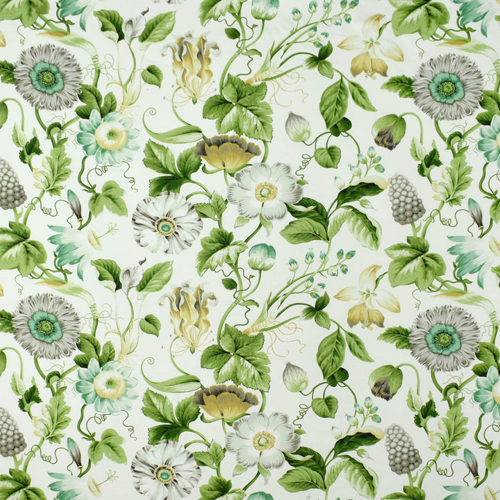 S2713 Green Tea by Greenhouse Designer Fabric S35: Statement Prints 100% Cotton Peru 15,000 double rubs Soil & Stain Repellent </p><p>Repeat: 27" H, 17" V 54" - Swanky Fabrics -