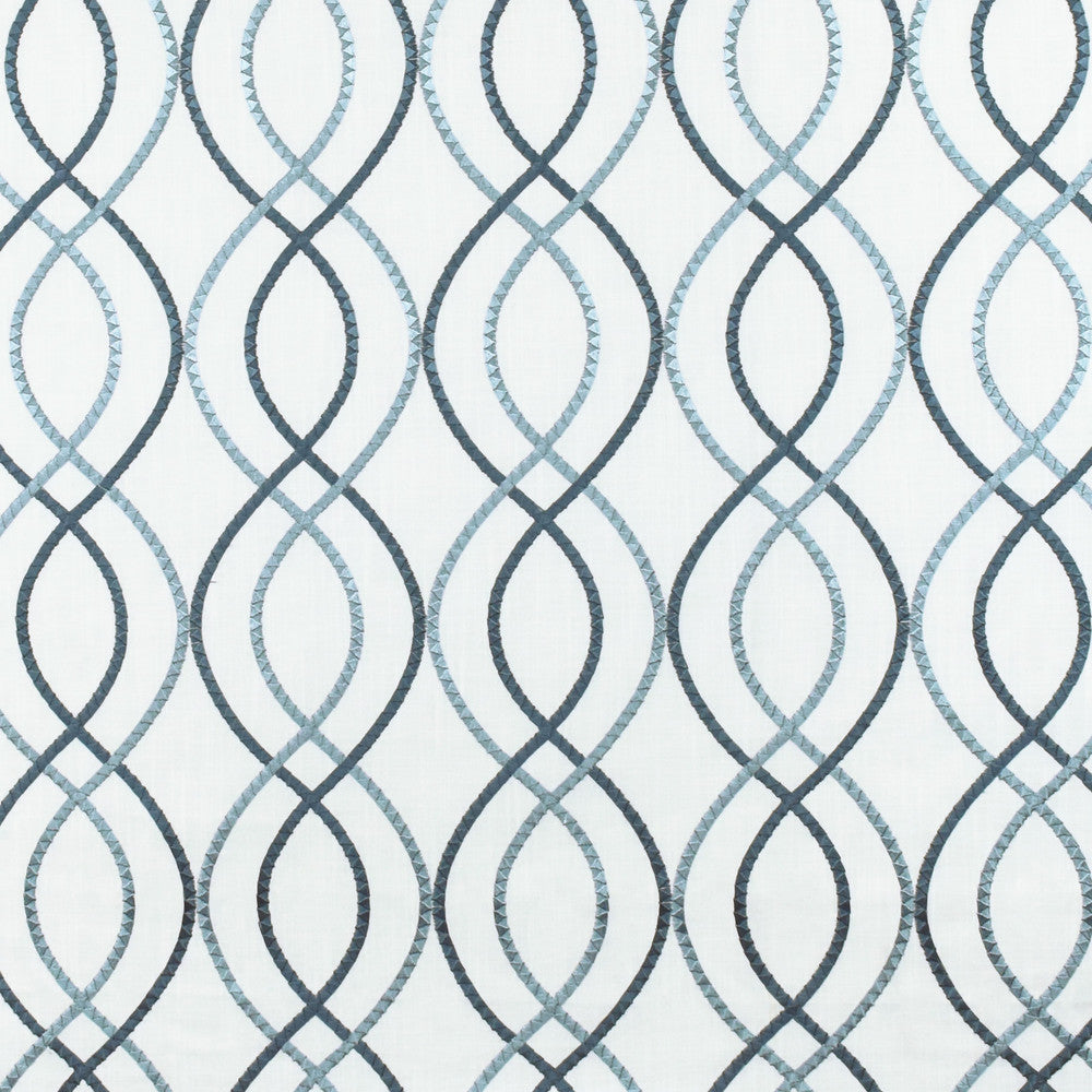 S3036 Marina by Greenhouse Designer Fabric S41: Capri Blues 73% Cotton, 27% Polyester With 100% Rayon Embroidery India 9,000 double rubs </p><p>Repeat: 10.75" H, 12.5" V 54" - Swanky Fabrics -