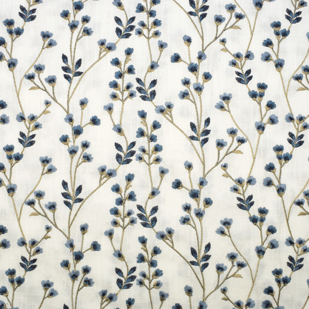 S3141 Bluebell by Greenhouse Designer Fabric 73% Cotton, 27% Polyester With 100% Rayon Embroidery INDIA 9,000 </p><p>Repeat: 13.5" H, 6.25" V 54" - Swanky Fabrics -