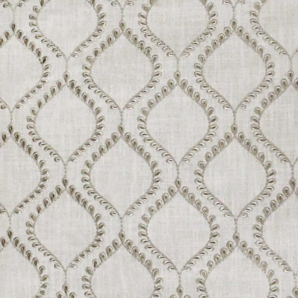 S3204 Jute by Greenhouse Designer Fabric 100% Polyester With 100% Polyester Embroidery India 9,000 double rubs </p><p>Repeat: 6.5" H, 6" V 52" - Swanky Fabrics -