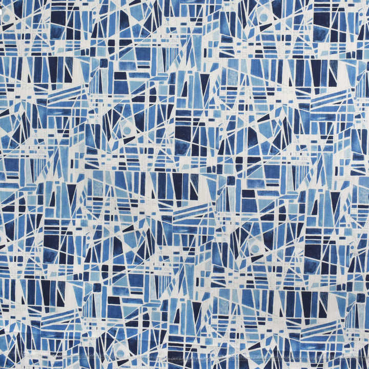 S3403 Blue by Greenhouse Designer Fabric M04: Memos by Color 85% Cotton, 15% Linen Pakistan 24,000 double rubs </p><p>Repeat: 13.5" H, 24" V 54" - Swanky Fabrics -