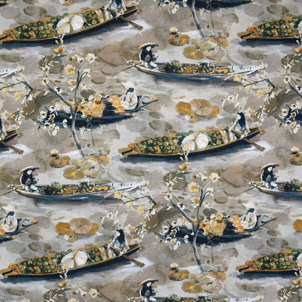 S3582 Dusk by Greenhouse Designer Fabric 95% Polyester, 5% Linen China 53,000 double rubs </p><p>Repeat: 28" H, 27" V 58" - Swanky Fabrics -
