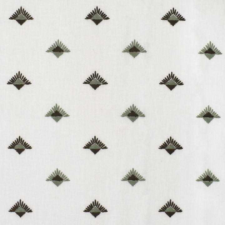S3586 Sage by Greenhouse Designer Fabric 73% Polyester, 27% Cotton With 100% Polyester Embroidery India 9,000 </p><p>Repeat: 3.75" H, 3" V 54" - Swanky Fabrics -