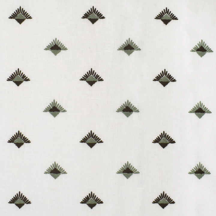 S3586 Sage by Greenhouse Designer Fabric M05: Memos by Color 73% Polyester, 27% Cotton With 100% Polyester Embroidery India 9,000 double rubs </p><p>Repeat: 3.75" H, 3" V 54" - Swanky Fabrics -