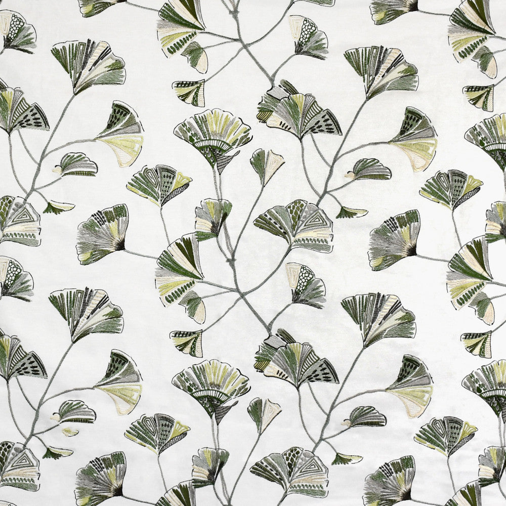 S3596 Sage by Greenhouse Designer Fabric M05: Memos by Color 33% Viscose, 26% Polyester, 26% Linen, 15% Rayon With 100% Rayon Embroidery China 9,000 double rubs </p><p>Repeat: 18" H, 15.25" V 56" - Swanky Fabrics -