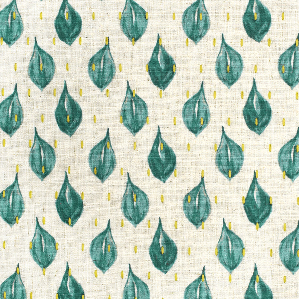 S3613 Turquoise by Greenhouse Designer Fabric 96% Polyester, 4% Linen China 18,000 </p><p>Repeat: 7" H, 3.25" V 57" - Swanky Fabrics -