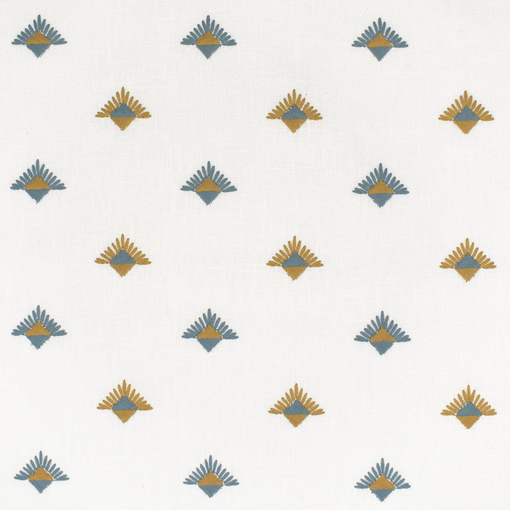 S3618 Turquoise by Greenhouse Designer Fabric 73% Polyester, 27% Cotton With 100% Polyester Embroidery India 9,000 double rubs </p><p>Repeat: 3.75" H, 3" V 54" - Swanky Fabrics -