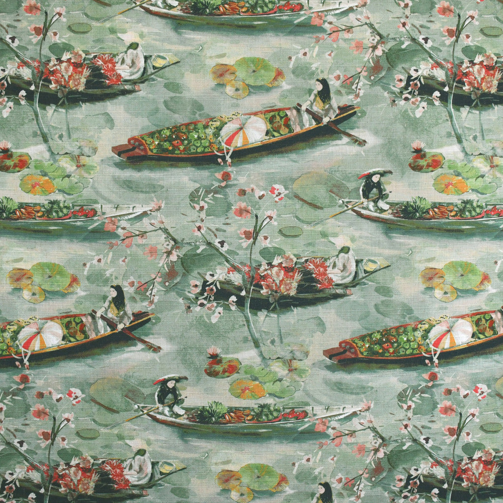 S3630 Silversage by Greenhouse Designer Fabric 95% Polyester, 5% Linen China 53,000 </p><p>Repeat: 28" H, 27" V 58" - Swanky Fabrics -