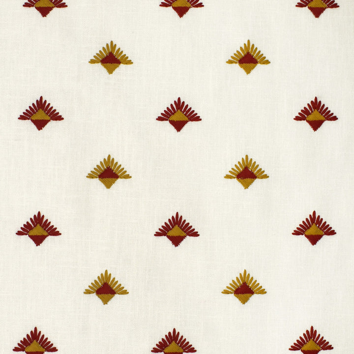 S3637 Paprika by Greenhouse Designer Fabric M05: Memos by Color 73% Polyester, 27% Cotton With 100% Polyester Embroidery India 9,000 double rubs </p><p>Repeat: 3.75" H, 3" V 54" - Swanky Fabrics -