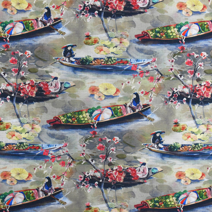 S3638 Spice by Greenhouse Designer Fabric 95% Polyester, 5% Linen China 53,000 </p><p>Repeat: 28" H, 27" V 58" - Swanky Fabrics -