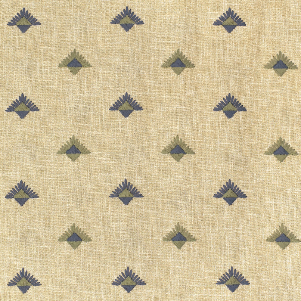 S3661 Slate by Greenhouse Designer Fabric 73% Polyester, 27% Cotton With 100% Polyester Embroidery India 9,000 </p><p>Repeat: 3.75" H, 3" V 54" - Swanky Fabrics -