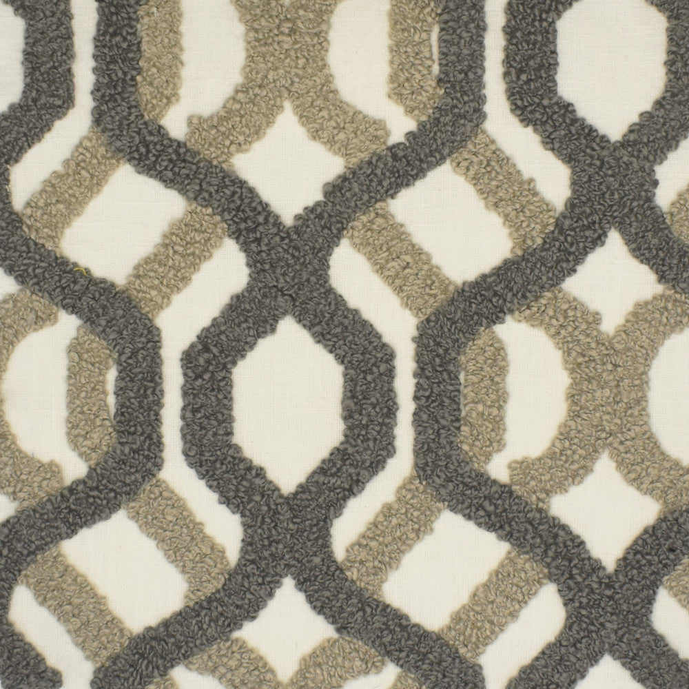 S3842 Cobblestone by Greenhouse Designer Fabric 50% Polyester, 50% Cotton With 100% Polyester Embroidery India 9,000 </p><p>Repeat: 8.6" H, 9.4" V 52" - Swanky Fabrics -