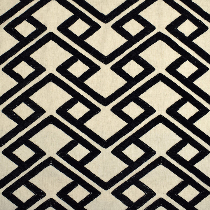 S3856 Onyx by Greenhouse Designer Fabric 68% Polyester, 21% Linen, 11% Cotton With 100% Polyester Embroidery India 9,000 </p><p>Repeat: 10.9" H, 4.1" V 54" - Swanky Fabrics -