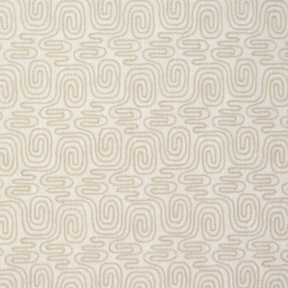 S3881 Neutral by Greenhouse Designer Fabric 73% Cotton, 27% Polyester With 100% Cotton Embroidery India DRAPERY </p><p>Repeat: 6" H, 6" V 56" - Swanky Fabrics -