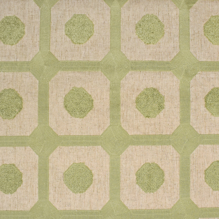 S3953 Sage by Greenhouse Designer Fabric 68% Polyester, 21% Linen, 11% Cotton With 100% Cotton Embroidery India 9,000 double rubs </p><p>Repeat: 4.5" H, 4.7" V 52" - Swanky Fabrics -