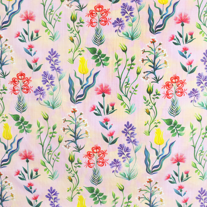 S3966 Spring by Greenhouse Designer Fabric S53: Meadow 90% Cotton, 10% Linen Pakistan 12,000 double rubs </p><p>Repeat: 13.5" H, 25.25" V 54" - Swanky Fabrics -