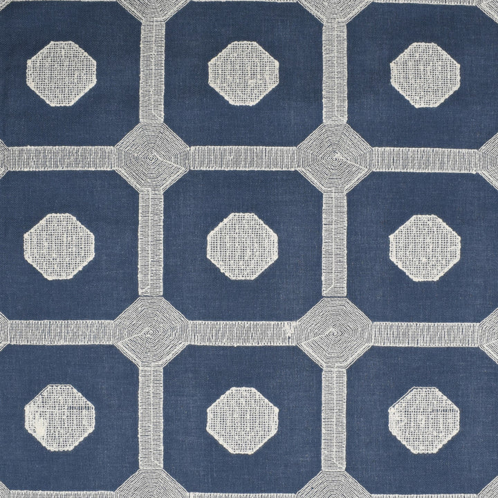 S4013 Denim by Greenhouse Designer Fabric 68% Polyester, 21% Linen, 11% Cotton With 100% Cotton Embroidery India 9,000 </p><p>Repeat: 4.5" H, 4.7" V 52" - Swanky Fabrics -
