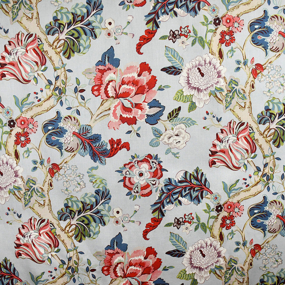 S4796 Cerulean by Greenhouse Designer Fabric S69: Rain 100% Cotton India 51,000 double rubs </p><p>Repeat: 27" H, 25.25" V 54" - Swanky Fabrics -