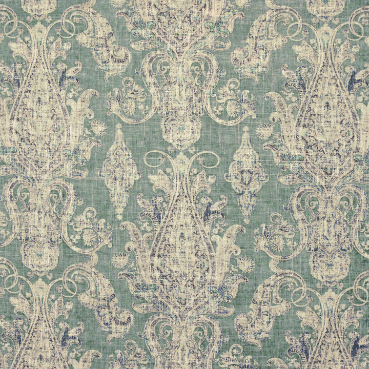 S4800 Cerulean by Greenhouse Designer Fabric S69: Rain 55% Linen, 45% Rayon USA 24,000 double rubs Soil & Stain Repellent </p><p>Repeat: 27" H, 25.5 " V 54" - Swanky Fabrics -