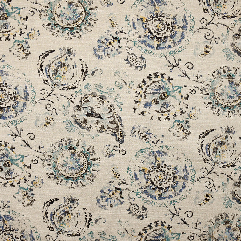 S4807 Indigo by Greenhouse Designer Fabric 75% Cotton, 25% Linen Pakistan 27,000 </p><p>Repeat: 27" H, 25.25" V 54" - Swanky Fabrics -