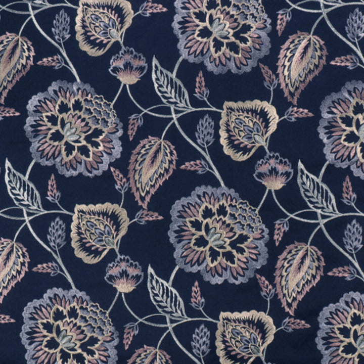 S4842 Navy by Greenhouse Designer Fabric S69: Rain 52% Cotton, 48% Polyester India Drapery double rubs </p><p>Repeat: 12.75" H, 9.45" V 54" - Swanky Fabrics -