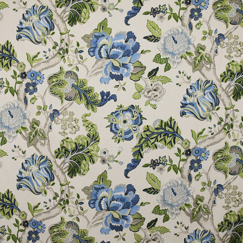 S4850 Alabaster by Greenhouse Designer Fabric S70: Moss 100% Cotton India 51,000 double rubs </p><p>Repeat: 27" H, 25.25" V 54" - Swanky Fabrics -