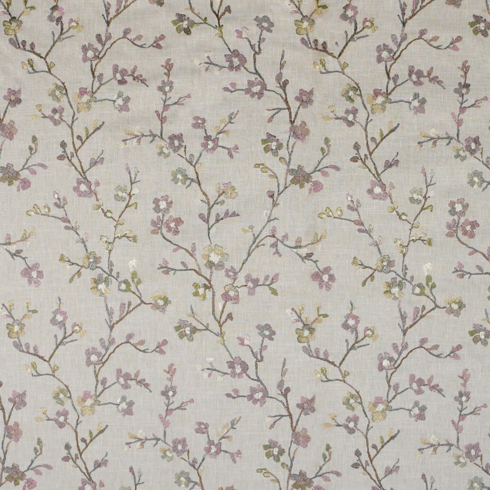 S4900 Wisteria by Greenhouse Designer Fabric S71: Spring 58% Cotton, 42% Polyester W/ 100% Rayon Embroidery India 6,000 double rubs </p><p>Repeat: 17.5" H, 18.5" V 55" - Swanky Fabrics -