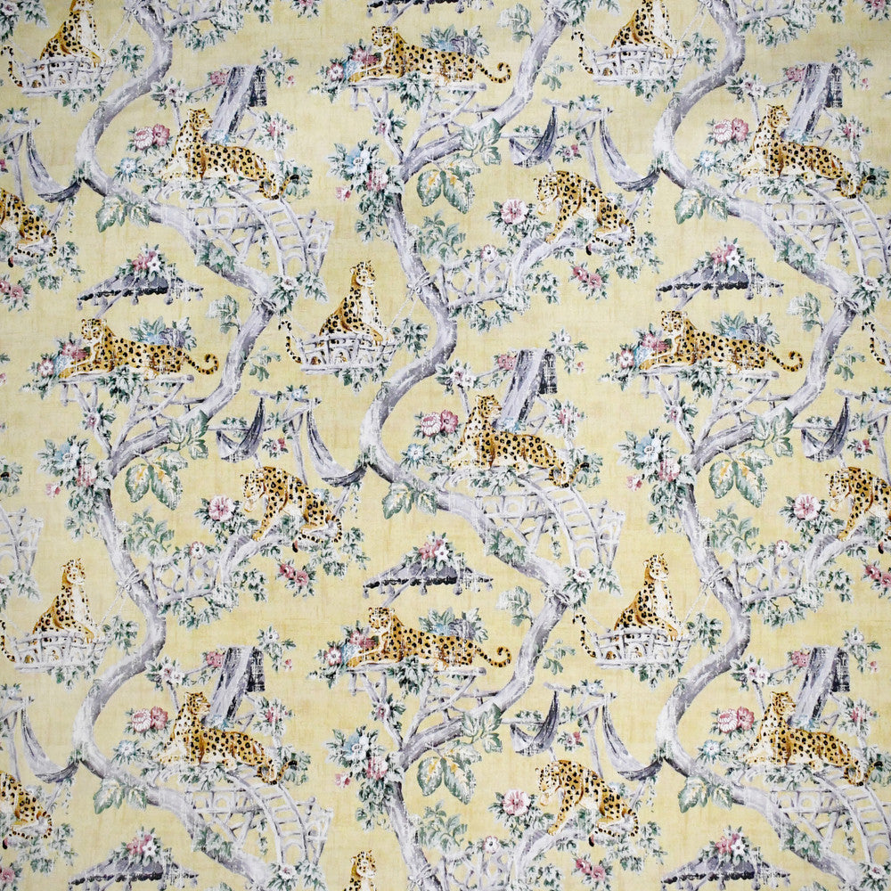 S4906 Gold by Greenhouse Designer Fabric S71: Spring 100% Cotton Peru 20,000 double rubs Soil & Stain Repellent </p><p>Repeat: 13.5" H, 27" V 54" - Swanky Fabrics -