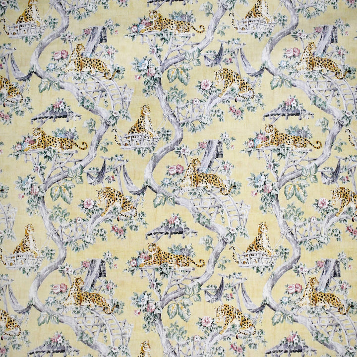 S4906 Gold by Greenhouse Designer Fabric S71: Spring 100% Cotton Peru 20,000 double rubs Soil & Stain Repellent </p><p>Repeat: 13.5" H, 27" V 54" - Swanky Fabrics -