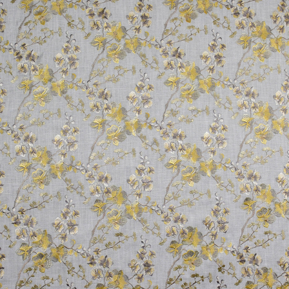 S4907 Oyster by Greenhouse Designer Fabric 75% Cotton, 25% Polyester India Drapery </p><p>Repeat: 17" H, 9.45" V 54" - Swanky Fabrics -