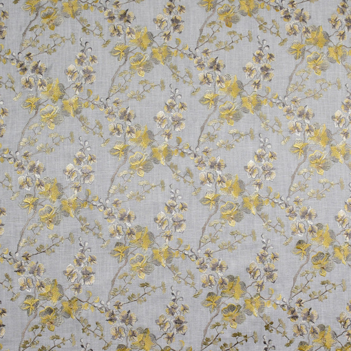 S4907 Oyster by Greenhouse Designer Fabric 75% Cotton, 25% Polyester India Drapery </p><p>Repeat: 17" H, 9.45" V 54" - Swanky Fabrics -