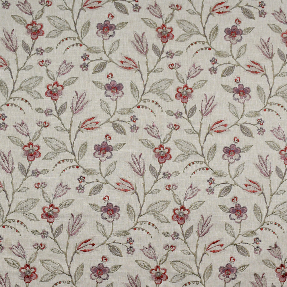 S4917 Wisteria by Greenhouse Designer Fabric S71: Spring 58% Cotton, 42% Polyester W/ 100% Rayon Embroidery India 9,000 double rubs </p><p>Repeat: 13.125" H, 12.5" V 54" - Swanky Fabrics -