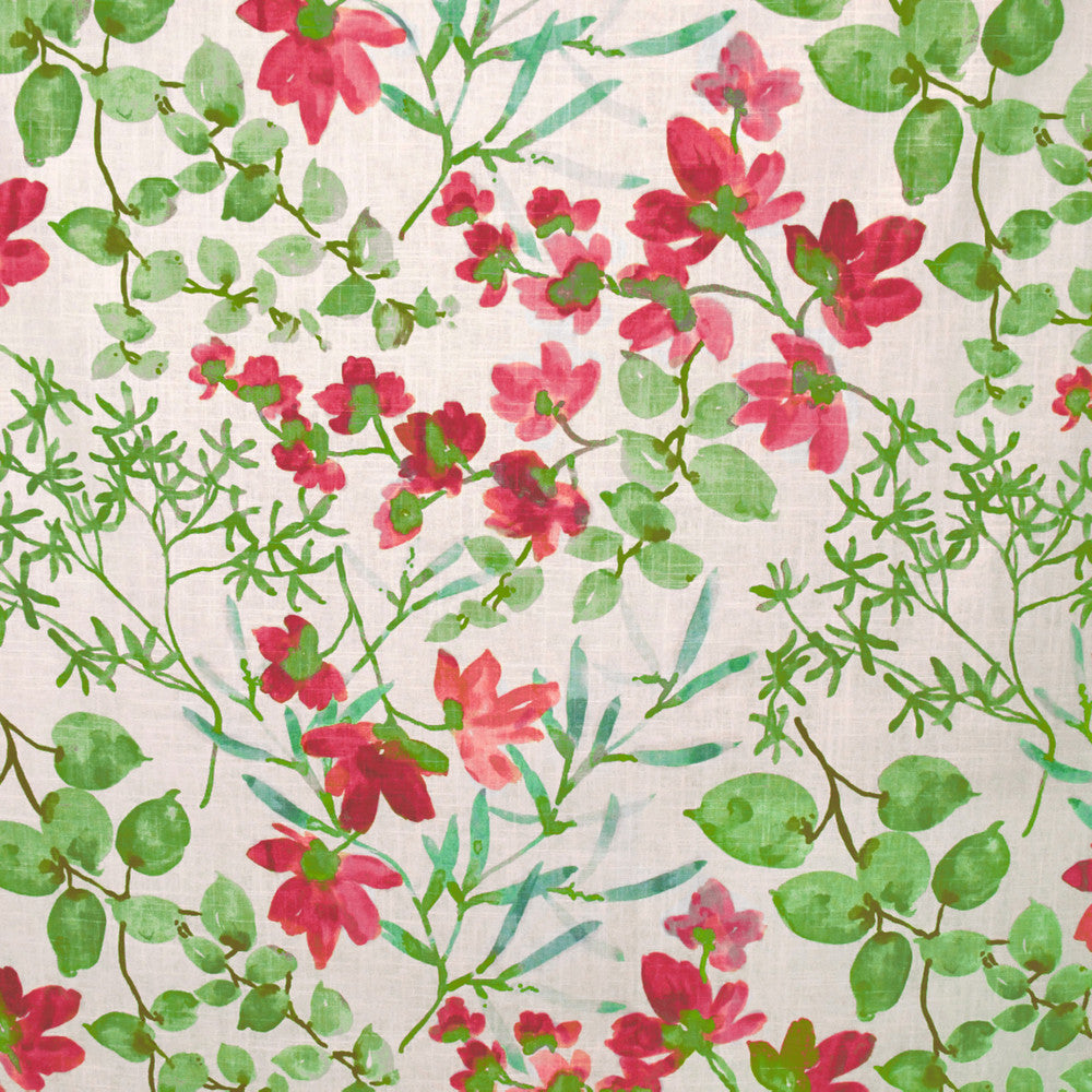 S4920 Coral by Greenhouse Designer Fabric S71: Spring 55% Linen, 45% Rayon USA 24,000 double rubs Soil & Stain Repellent </p><p>Repeat: 27" H, 27" V 54" - Swanky Fabrics -