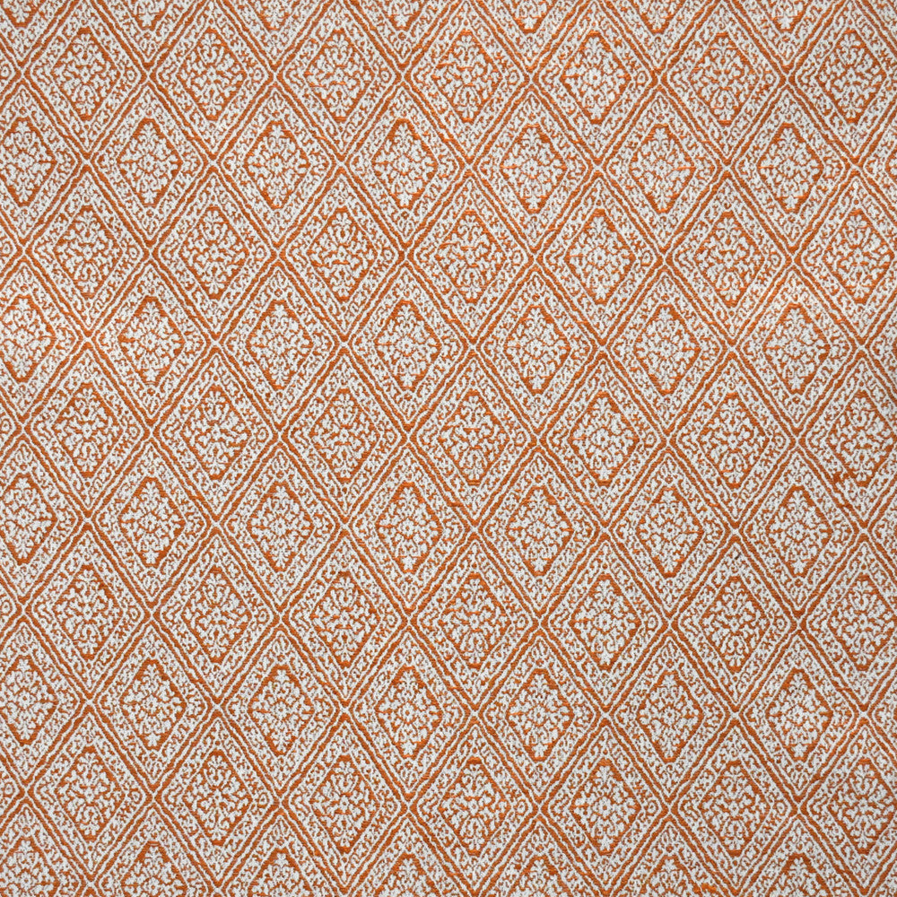 S4935 Tangerine by Greenhouse Designer Fabric S71: Spring 58% Polyester, 42% Cotton India 34,000 double rubs </p><p>Repeat: 2.75" H, 4.25" V 54" - Swanky Fabrics -
