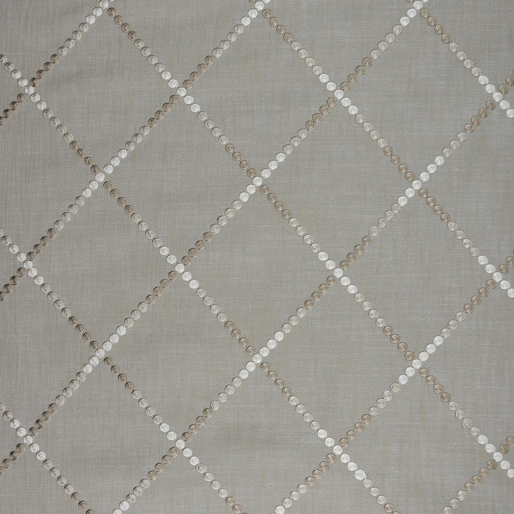 S4975 Flax by Greenhouse Designer Fabric S72: Fawn 54% Cotton, 46% Polyester W/ 100% Rayon Embroidery India 9,000 double rubs </p><p>Repeat: 6.875" H, 7.625" V 59" - Swanky Fabrics -