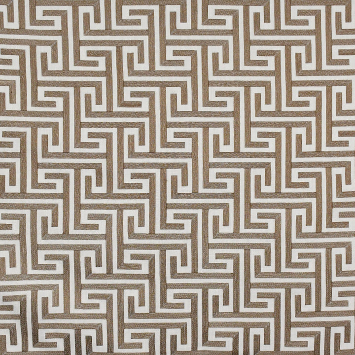 S4985 Cocoa by Greenhouse Designer Fabric S72: Fawn 100% Polyester W/ 100% Rayon Embroidery India 9,000 double rubs </p><p>Repeat: 6.625" H, 6.375" V 55" - Swanky Fabrics -