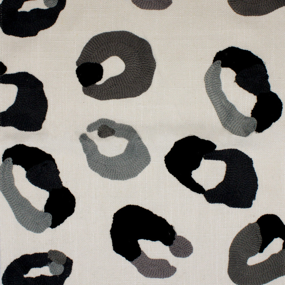 S5052 Domino by Greenhouse Designer Fabric S73: Onyx 36% Polyester, 26% Cotton, 22% Viscose, 16% Linen China 30,000 double rubs </p><p>Repeat: 18" H, 11.75" V 54" - Swanky Fabrics -