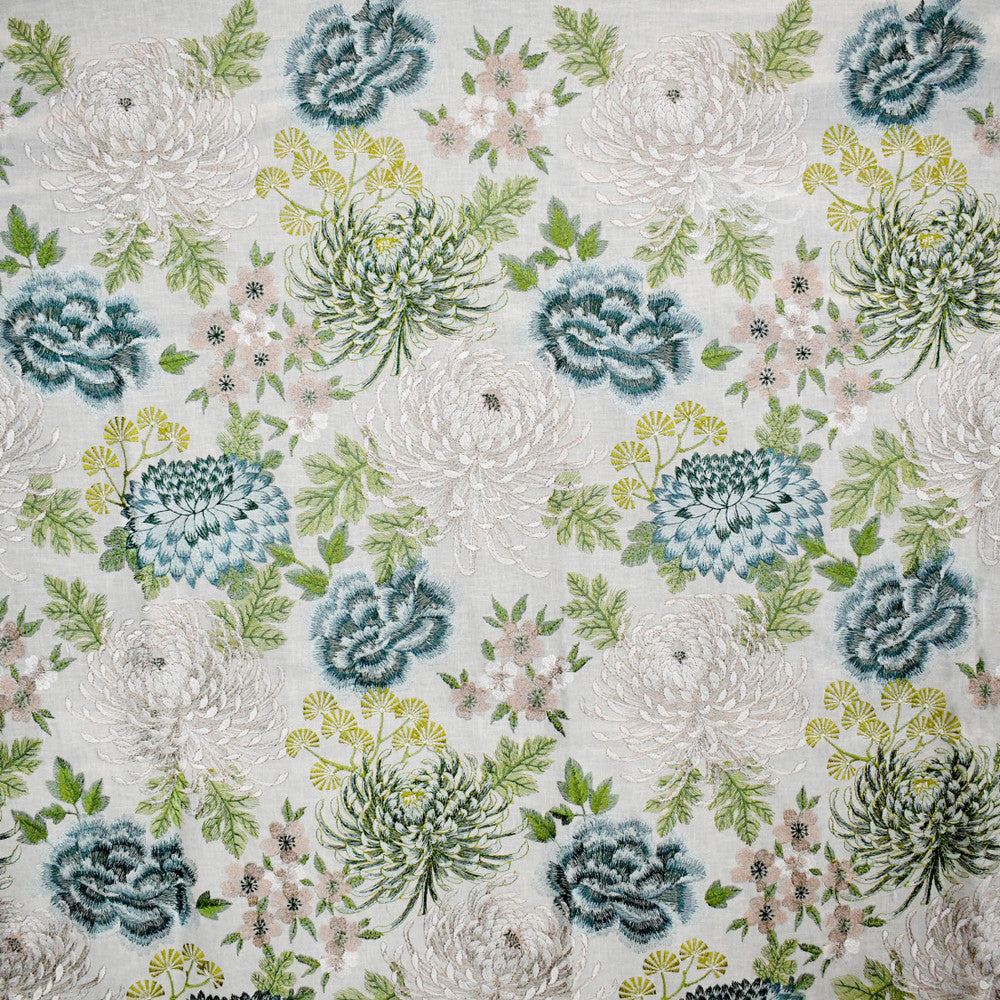 S5072 Aquarius by Greenhouse Designer Fabric 52% Polyester, 48% Cotton With 100% Viscose Embroidery India 9,000 </p><p>Repeat: 17.5" H, 18.25" V 52" - Swanky Fabrics -