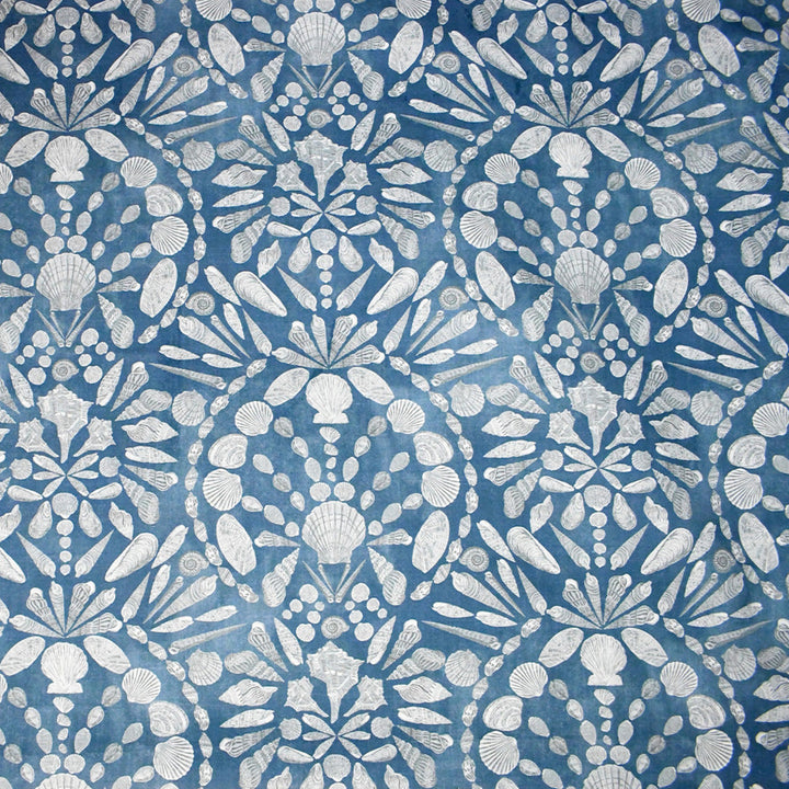 S5074 Blue Silver by Greenhouse Designer Fabric 90% Cotton, 10% Linen Pakistan 12,000 </p><p>Repeat: 18" H, 18" V 54" - Swanky Fabrics -