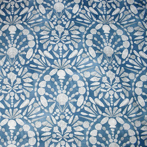 S5074 Blue Silver by Greenhouse Designer Fabric